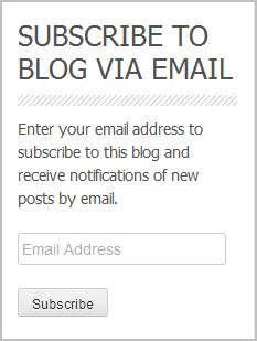 Subscribe to blog by email